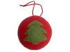 Новогодний шар из войлока «Елочная игрушка», зеленый, красный, шерсть