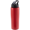 Спортивная бутылка Moist, красная, красный, крышка - пластик; корпус - металл