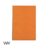 Блокнот "Венеция", А5, гибкая обложка, оранжевый, искусственная кожа
