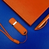 Флешка Memo, 16 Гб, оранжевая, оранжевый, пластик; покрытие софт-тач