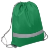 Рюкзак мешок со светоотражающей полосой RAY, зелёный, 35*41 см, полиэстер 210D, зеленый, 100% полиэстер, 210d