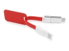 Зарядный кабель «Charge-it» 3 в 1, красный, пластик, металл
