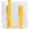 Шопер Clear Fest, прозрачный с желтыми ручками, желтый, прозрачный, пвх; ручки - полиэстер