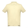 Рубашка-поло мужская ADAM, пастельный желтый, S, 100% хлопок, плотность 195 г/м2