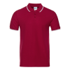Рубашка поло мужская STAN с окантовкой хлопок/полиэстер 185, 04T, Бордовый, бордовый, 185 гр/м2, хлопок