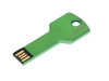 USB 2.0- флешка на 8 Гб в виде ключа, зеленый, металл