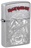 Зажигалка ZIPPO Iron Maiden с покрытием Street Chrome, латунь/сталь, серебристая, 38x13x57 мм, серебристый