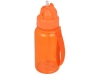 Бутылка для воды со складной соломинкой «Kidz», оранжевый, пластик