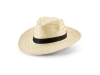Шляпа из натуральной соломы «EDWARD POLI», черный, полиэстер, растительные волокна