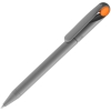 Ручка шариковая Prodir DS1 TMM Dot, серая с оранжевым, серый, оранжевый, пластик