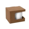 Коробка для кружек 23504, 26701, размер 12,3х10,0х9,2 см, микрогофрокартон, коричневый, коричневый, картон