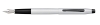 Перьевая ручка Cross Classic Century Brushed Chrome, серебристый, латунь, нержавеющая сталь