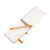 Блокнот с ручкой "Papyrus", оранжевый, пластик, картон