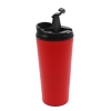 Термостакан Basic с клапаном, цвет красный, красный, пластик