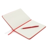 Блокнот для записей Deluxe формата A5 и ручка-стилус, красный, бумага; нержавеющая сталь