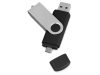 USB/micro USB-флешка на 16 Гб «Квебек OTG», черный, soft touch
