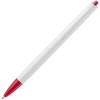 Ручка шариковая Tick, белая с красным, белый, красный, пластик
