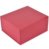 Коробка подарочная складная,  красный, 22 x 20 x 11 cm,  кашированный картон,  тиснение, шелкография, красный, картон