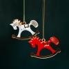 Ёлочная игрушка Лошадка (красный), красный, дерево, акрил