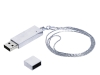 USB 2.0- флешка на 8 Гб в виде металлического слитка, серебристый, металл