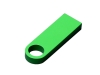 USB 3.0-флешка на 64 Гб с мини чипом и круглым отверстием, зеленый, металл