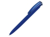 Ручка пластиковая шариковая трехгранная «Trinity K transparent Gum» soft-touch, синий, soft touch
