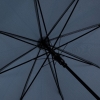 Зонт-трость OkoBrella, темно-синий, синий, купол - эпонж, из переработанного пластика; каркас - стеклопластик, оцинкованная сталь; ручка - дерево