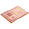 Обложка для паспорта Shall, оранжевая, оранжевый, кожзам