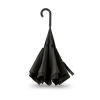 Зонт реверсивный, черный, полиэстер