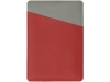 Картхолдер на 3 карты вертикальный «Favor», красный, серый, кожзам