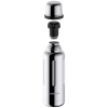 Термос Flask 470, вакуумный, стальной зеркальный, серый, силикон, корпус - нержавеющая сталь, 18/8; пробка - пластик