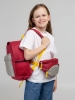Поясная сумка детская Kiddo, бордовая с серым, серый, бордовый