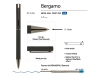 Ручка металлическая шариковая «Bergamo», черный, металл, silk-touch