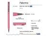 Ручка металлическая шариковая «Palermo», софт-тач, розовый, серебристый, soft touch