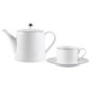 Набор PLATINUM: чайная пара и чайник, 200мл и 900мл, костяной фарфор, белый, фарфор