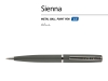 Ручка металлическая шариковая «Sienna», серый, металл, silk-touch