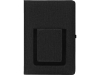 Блокнот А5 «Pocket» с карманом для телефона, черный, пластик