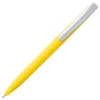 Ручка шариковая Pin Soft Touch, желтая, желтый, пластик; покрытие софт-тач