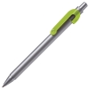 SNAKE, ручка шариковая, светло-зеленый, серебристый корпус, металл, светло-зеленый, серебристый, металл