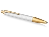 Ручка шариковая Parker IM Premium, белый, желтый, металл