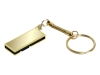 USB 2.0- флешка на 32 Гб с поворотным механизмом и зеркальным покрытием, желтый, металл