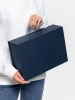 Коробка Case, подарочная, темно-синяя, синий, картон