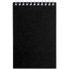 Блокнот Dali Mini в клетку, черный, черный, картон, бумага