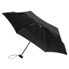 Зонт складной Five, черный, черный, купол - эпонж, алюминий, 190t; ручка - пластик; футляр - эва; спицы - металл