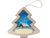 Новогодняя подвеска с подсветкой «Ёлочка» с индивидуальным дизайном, натуральный, дерево