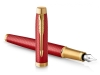 Перьевая ручка Parker IM Premium, F, красный, желтый, металл