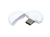 USB 2.0- флешка промо на 8 Гб круглой формы, белый, пластик
