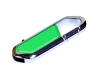 USB 2.0- флешка на 16 Гб в виде карабина, зеленый, серебристый, пластик, металл