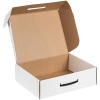 Коробка самосборная Light Case, белая, с черной ручкой, черный, белый, картон