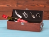 Набор аксессуаров для вина в подарочной коробке «Fabrizio», коричневый, пластик, металл
